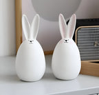 ConeyBliss Minimalist Ceramic Bunny – Elegant White Easter Rabbit Figurine Decor