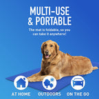 FrescuraPet Cooling Mat for Dogs & Cats | Self-Cooling & Joint-Saving | Foldable & Portable | 5 Sizes | Blue