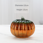 Halloween Decorations Glass Pumpkin LED Lights Set