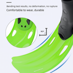 Adjustable Open Heel Snorkeling Fins, Compact Travel Swim Flippers for Snorkeling and Diving