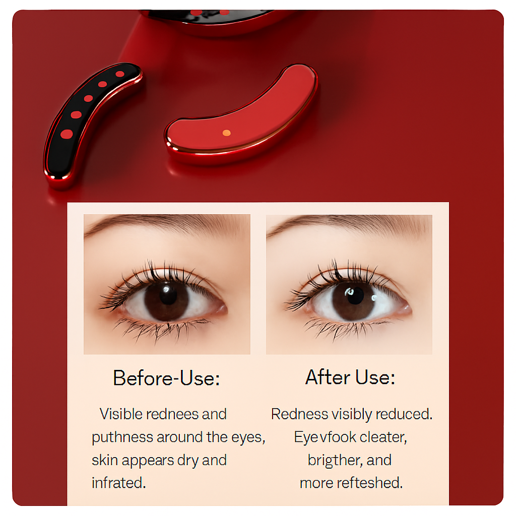 Mini Eye Massager with EMS Microcurrent and Gentle Heat Therapy for Dark Circles and Wrinkle Care