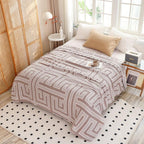 Geo Maze Cotton Blanket
