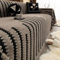Plush Sofa Cover with Non-Slip Back