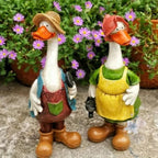 Hand-Painted Duck Couple Garden Ornaments – Elegant Resin Duck Statues for Outdoor & Indoor Decor
