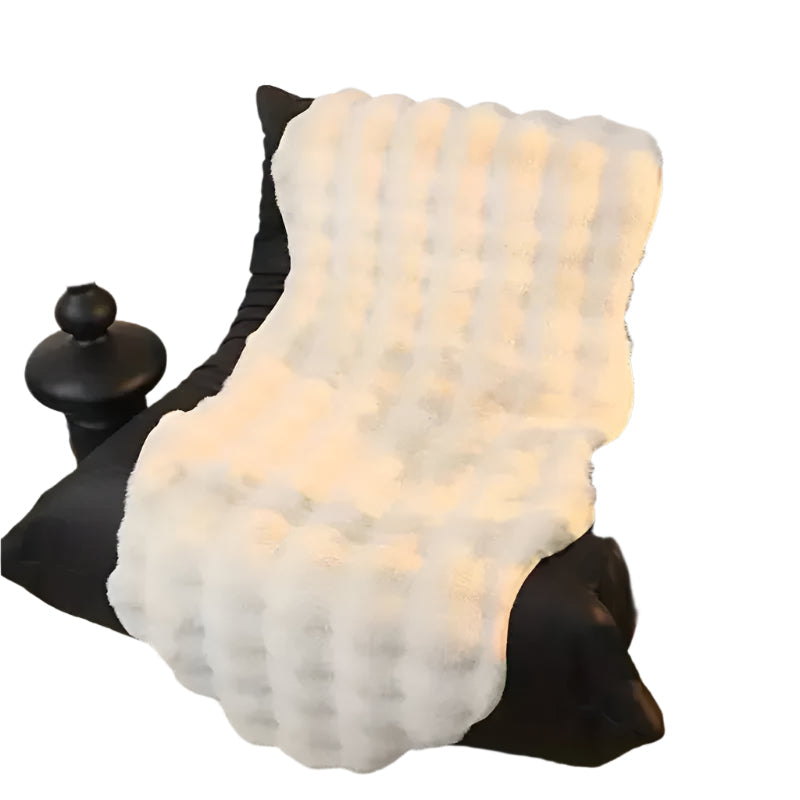 Ultra-soft plush blanket with non-slip back