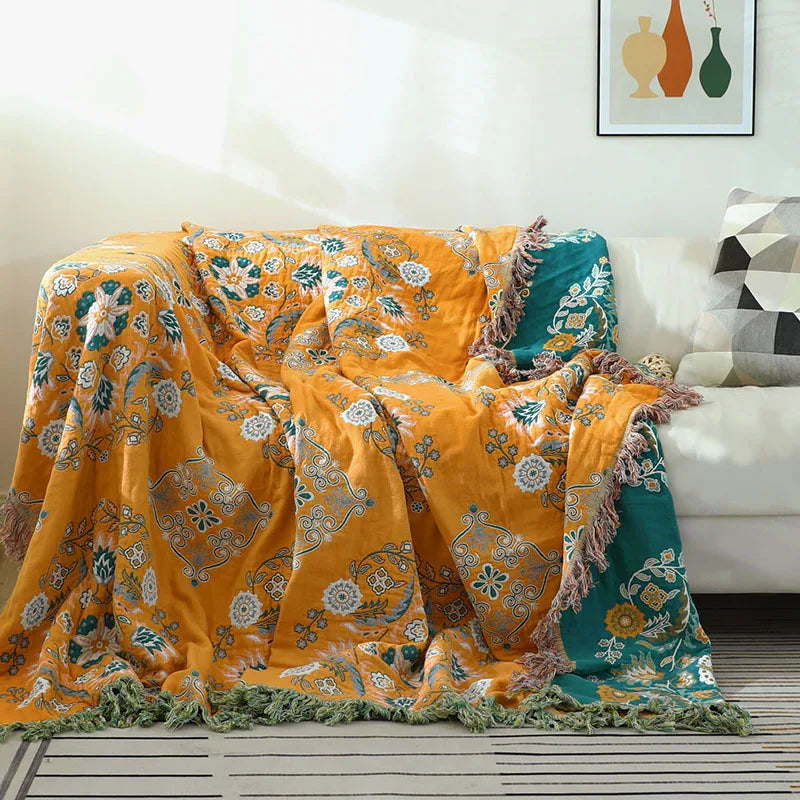 Boho Jacquard Cotton Area Rug Cozy Luxury Versatile Comfort