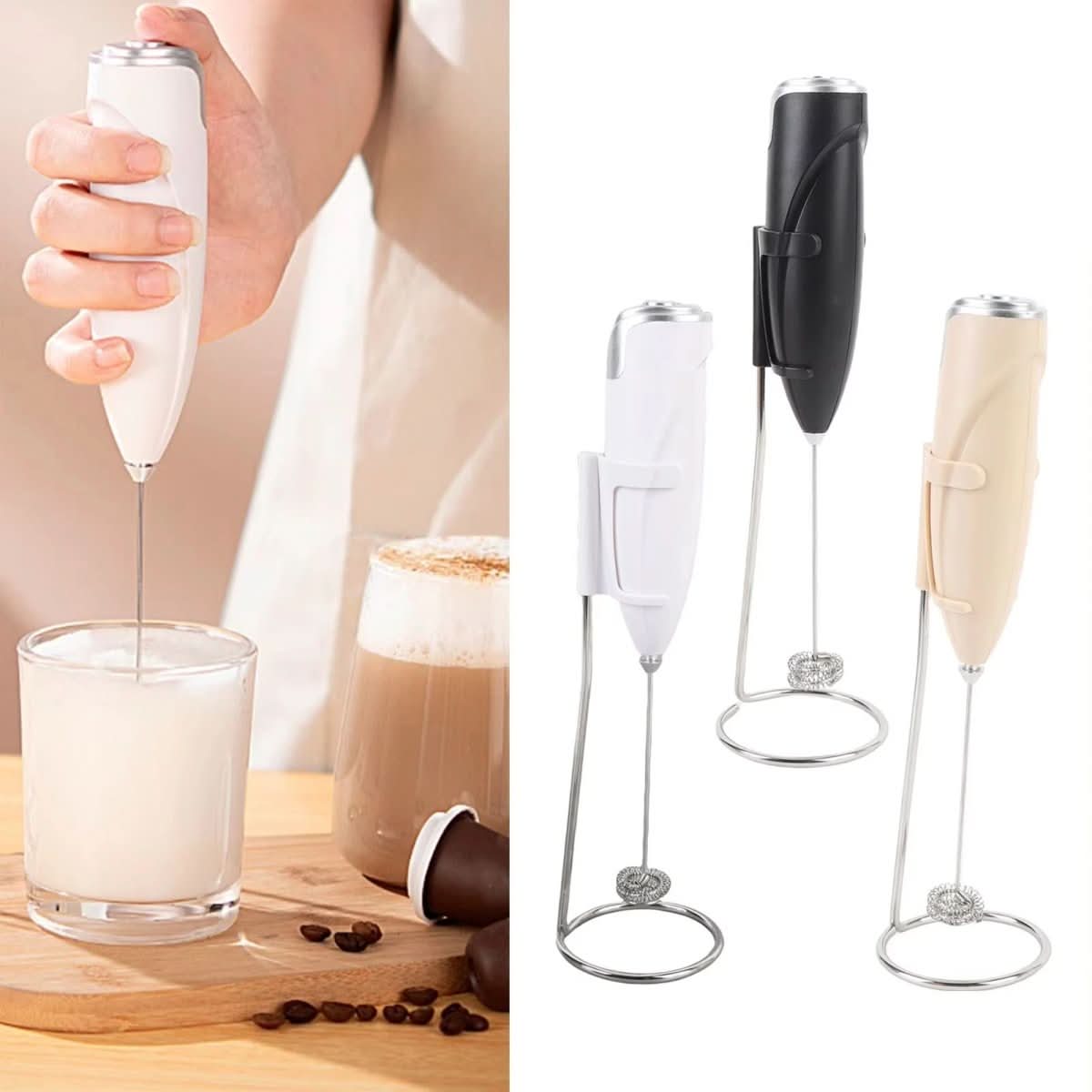 Electric Milk Frother & Egg Whisk for Coffee and Kitchen