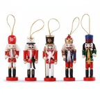 Mini Nutcracker Set | Christmas Tree Decoration 5 Pieces