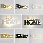 Modern LED Letter Lamp for Wall Mounting – Decorative Light for Living Room and Office