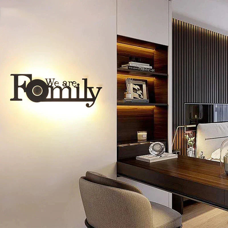 Modern LED Letter Lamp for Wall Mounting – Decorative Light for Living Room and Office