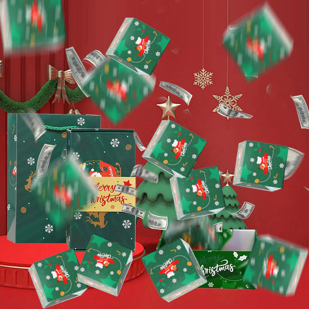 Kerstverrassingsdoos Set – Creatieve DIY Cadeaudozen met Pop-Up Effect