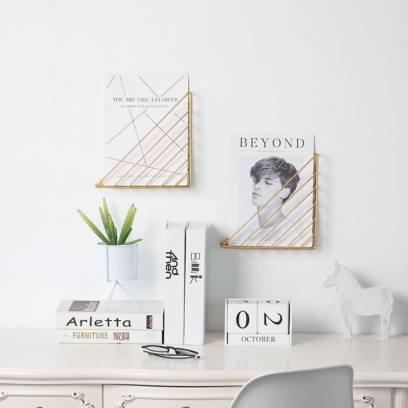 Hanging Triangle Magazine Rack