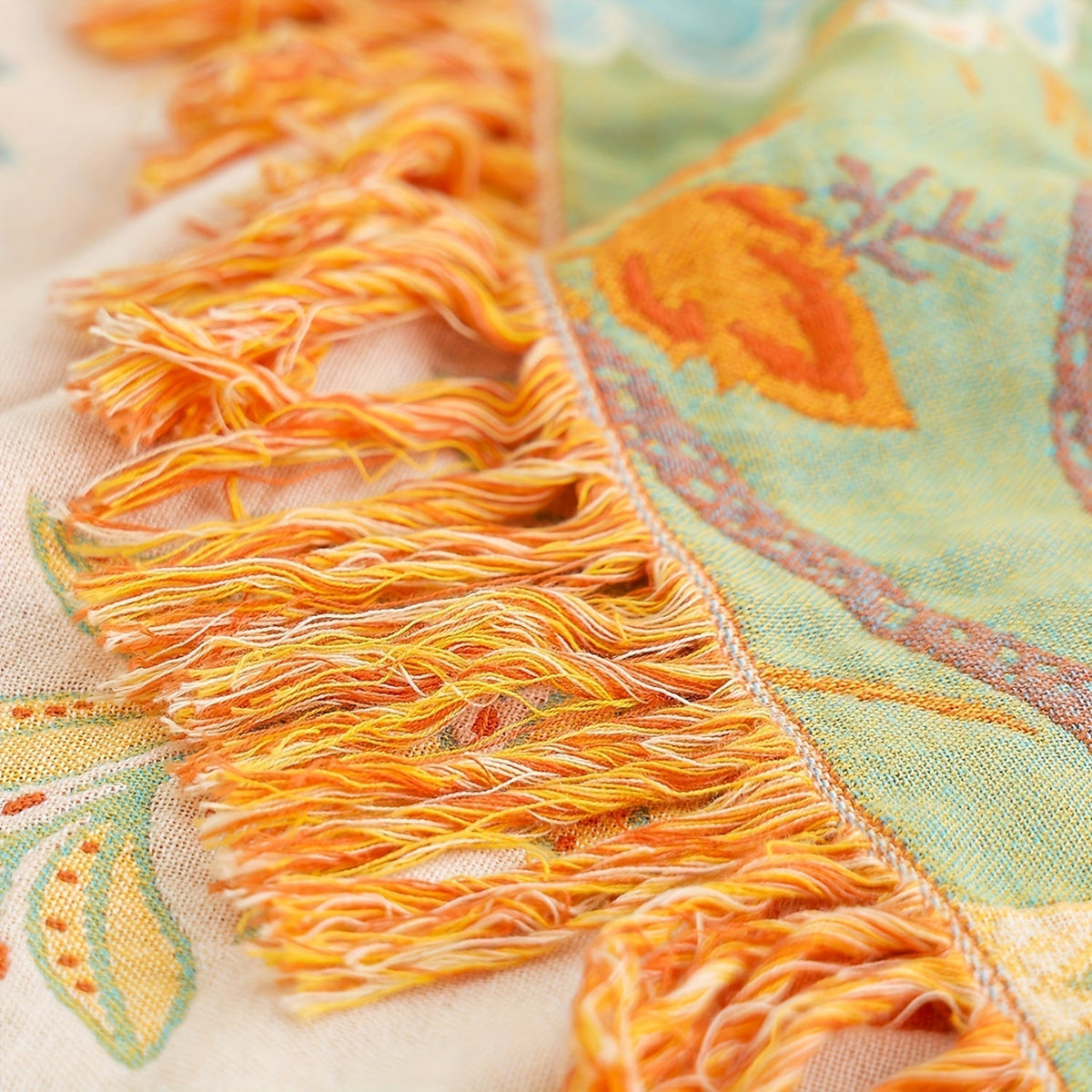ThreadHaven - Boho Tassel Throw