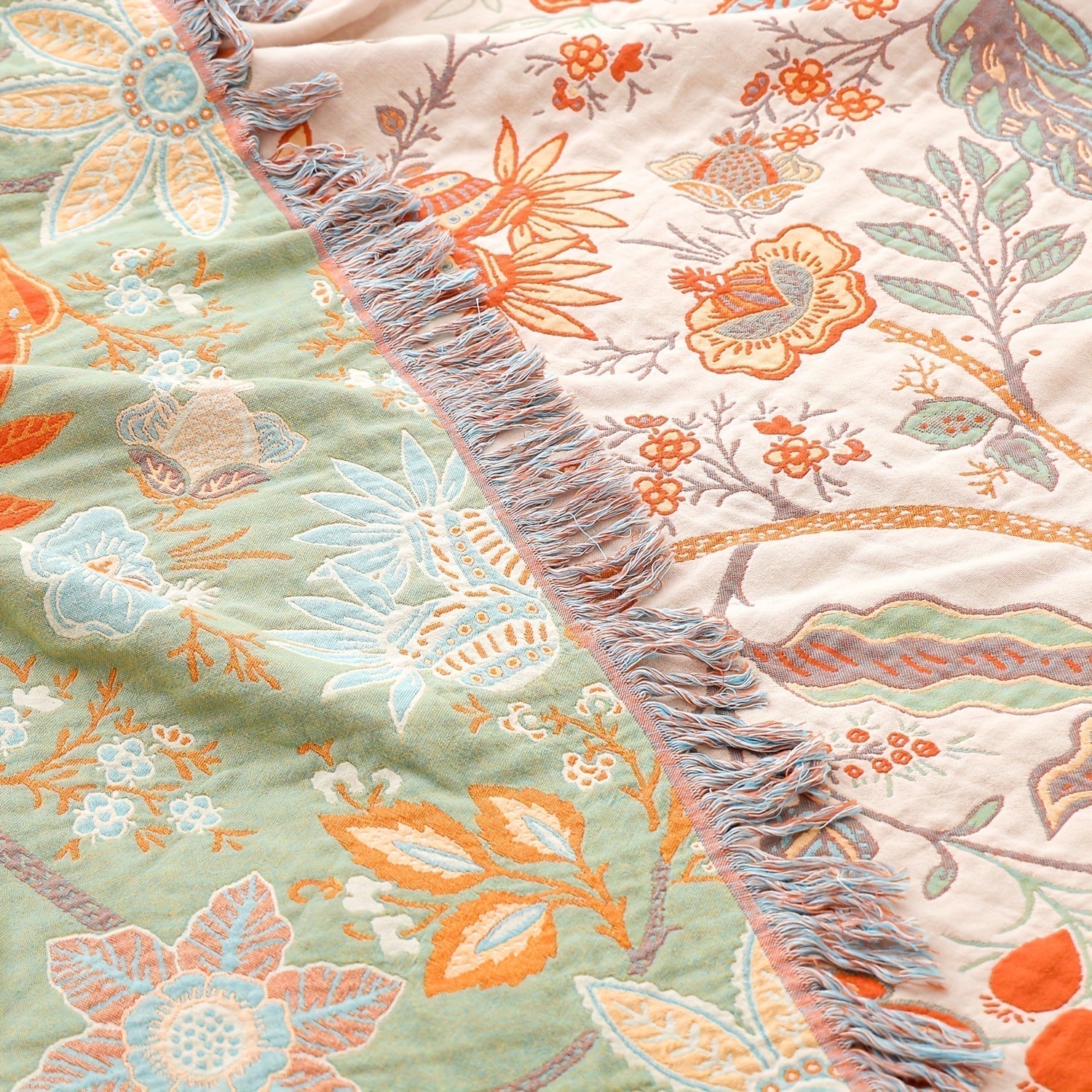 ThreadHaven - Boho Tassel Throw