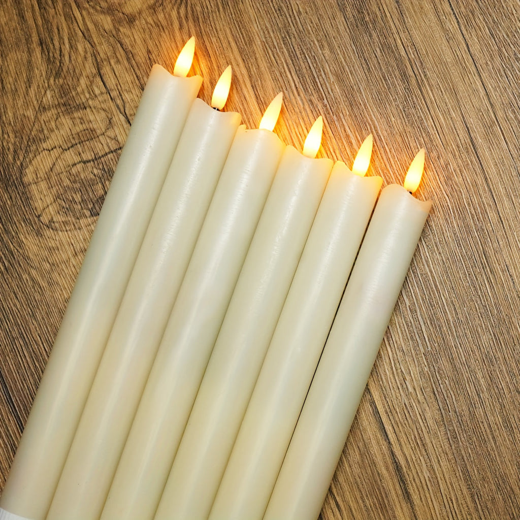 CandleLuxe – 6 LED Taper Candles with Remote for Luxurious Event Lighting