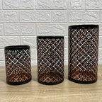 StylishFlame - 3-Piece Iron Candle Holders