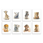 WildWhimsy – Set of 8 Cute Animal Posters for Lively Spaces