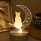 LunaCat - 3D Night Lamp with Moon Design