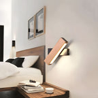 Minimalist Wooden LED Wall Lamp with Adjustable Arm