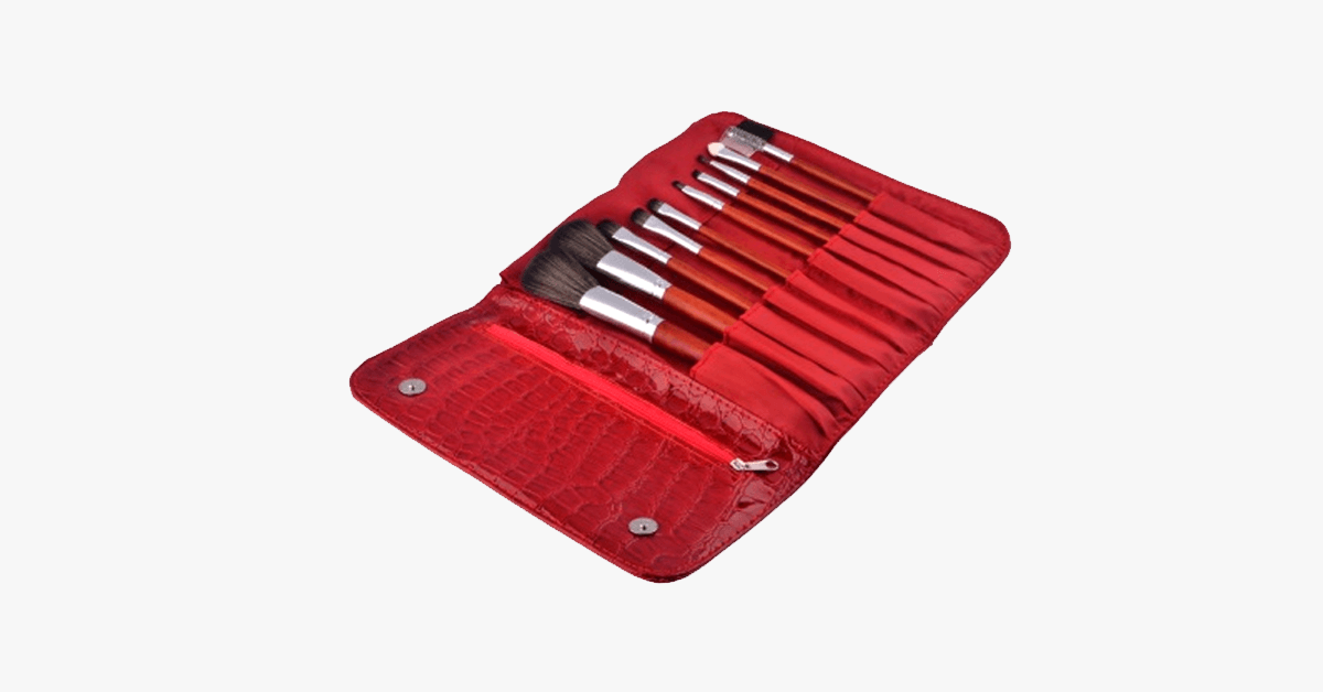 10-piece Crimson Brush Set – Makeup Blending is better than before
