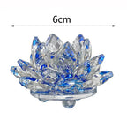 Crystal Lotus Flower Figurine Home Wedding Decoration Glass Art Collection Paperweight Office Table Ornaments Souvenir Gifts