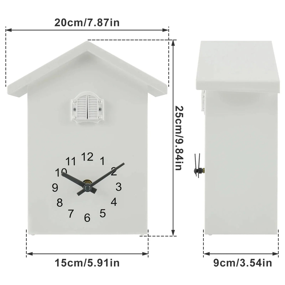 Cuckoo Clock Cuckoo Sound Clock with Pendulum Delicate Cuckoo Clock Bird Battery Operated Cuckoo Wall Clock for Living Room Decor