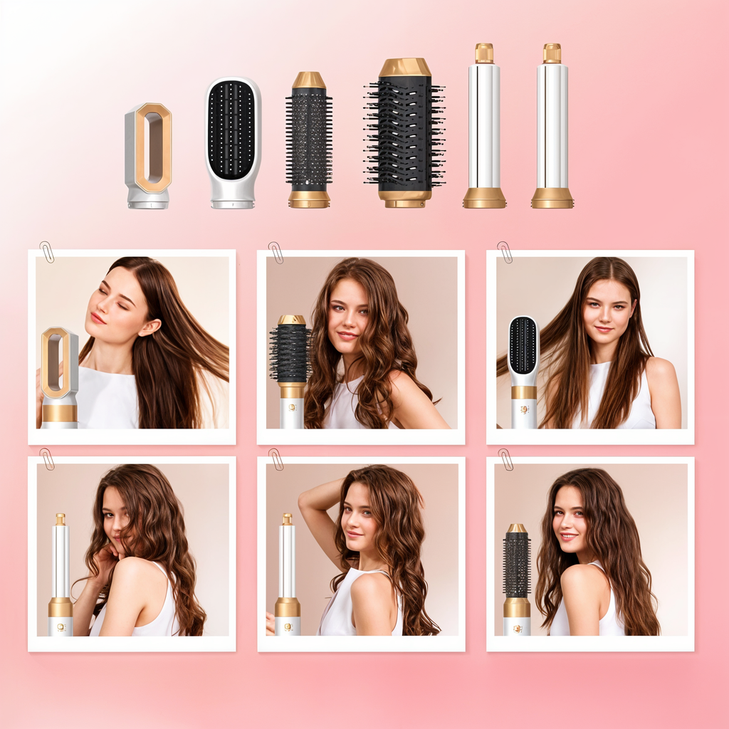 5-in-1-Hair Dryer with Styling Attachments