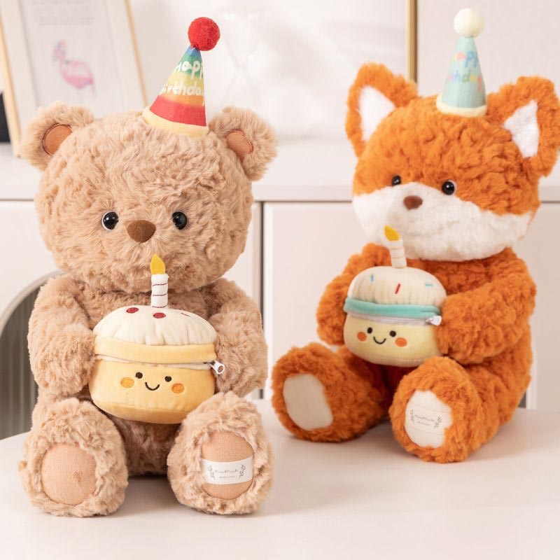 Sweet Birthday Bear Fox Plush