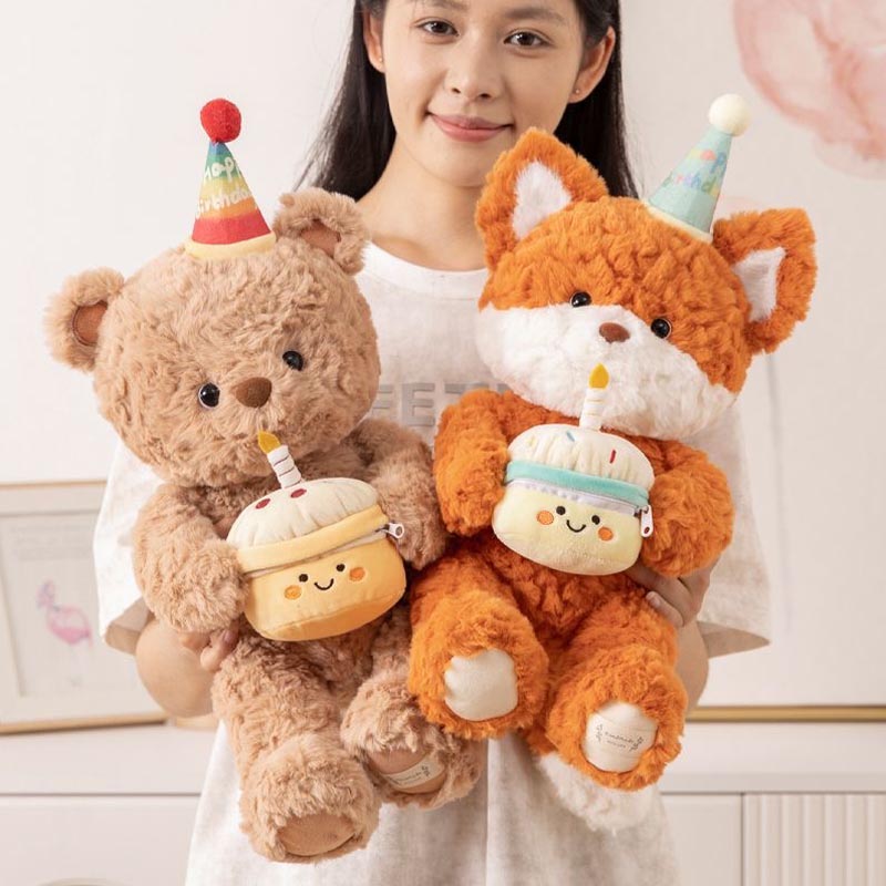 Sweet Birthday Bear Fox Plush