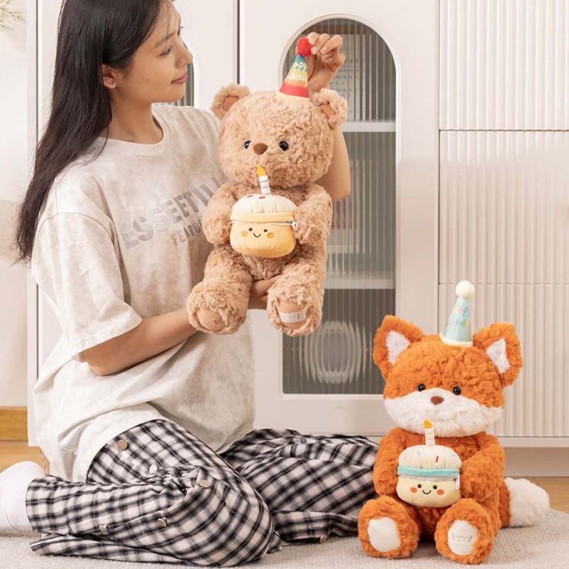 Sweet Birthday Bear Fox Plush
