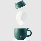 Cute cat tea cup made of ceramic with strainer