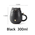 Cute cat tea cup made of ceramic with strainer
