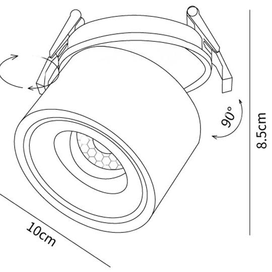 Adjustable Cylinder Built-in LED Ceiling Lamp