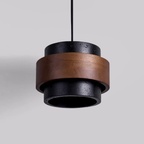 Black Hanging Lamp Travertine with Adjustable Height – Modern Lamp for Living Room and Dining Room above Table