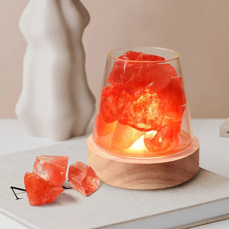 Himalaya Salt Lamp - Crystal Night Light & Essential Oil Diffuser