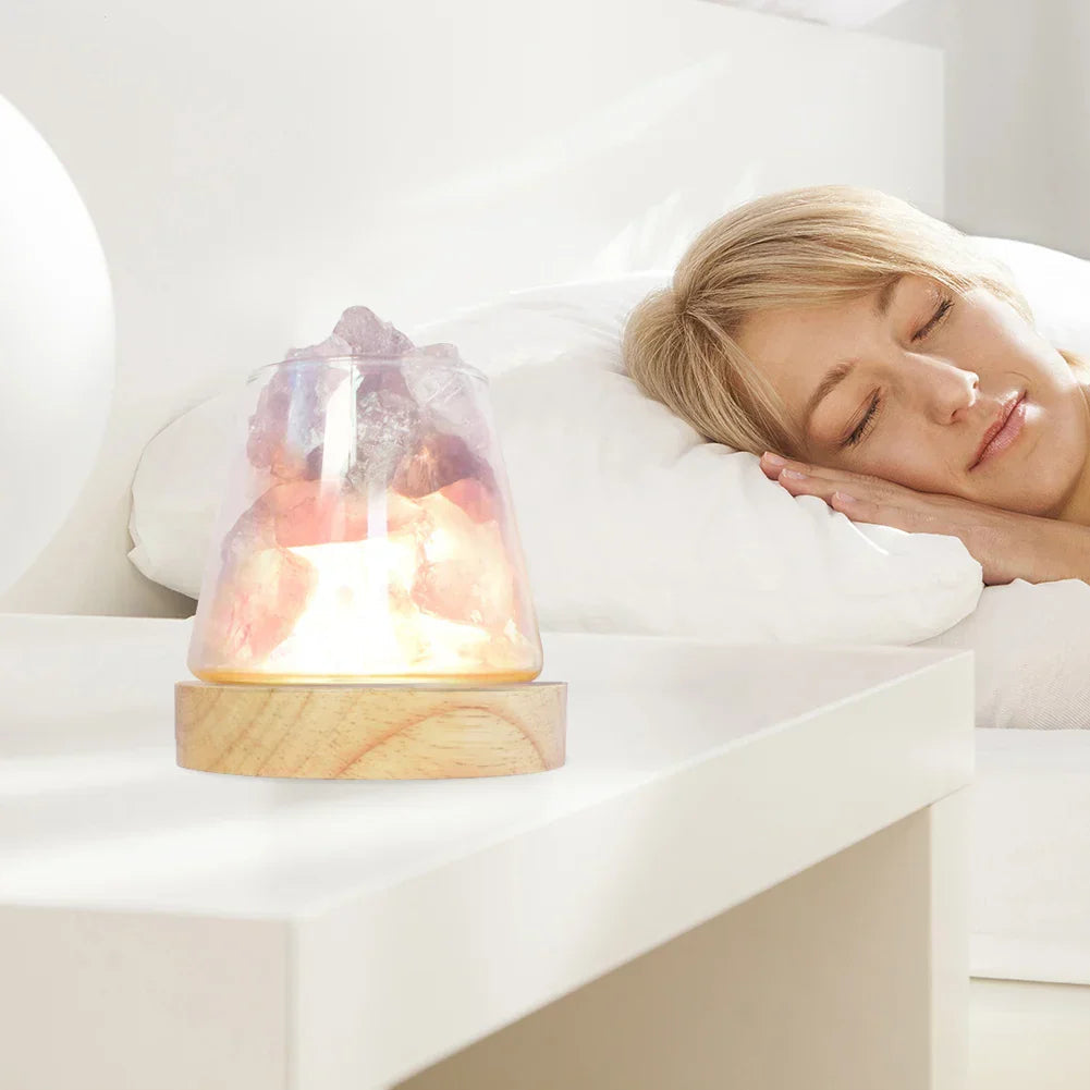Himalaya Salt Lamp - Crystal Night Light & Essential Oil Diffuser