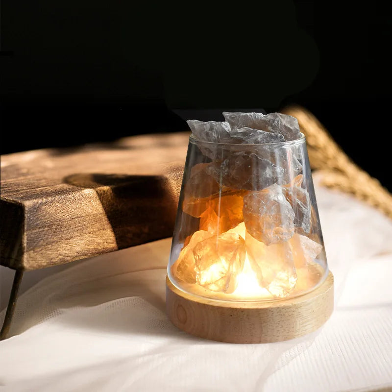 Himalaya Salt Lamp - Crystal Night Light & Essential Oil Diffuser