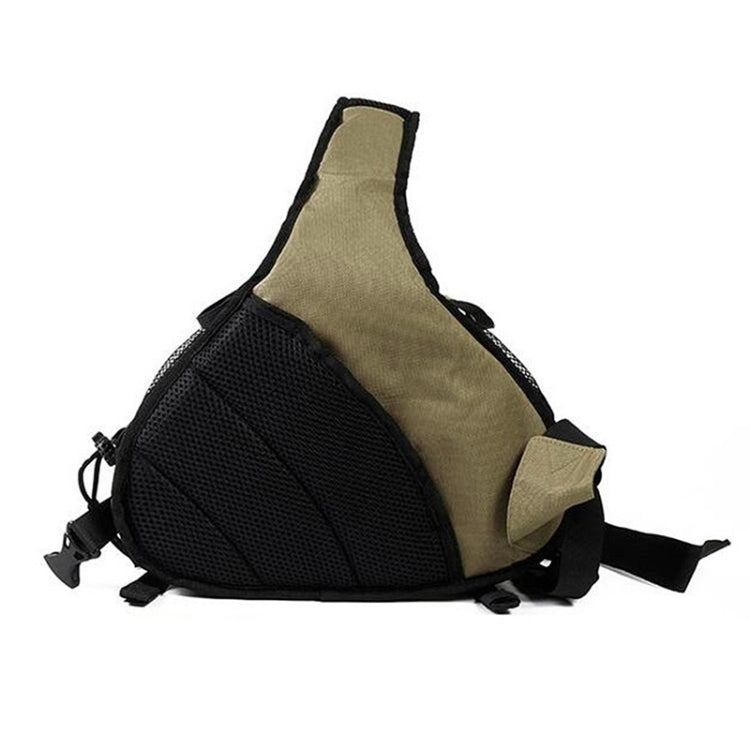 CADEN Triangle Tscope Sling Shoulder Cross Digital Camera Bags Case Soft Bag with Rain Cover for Canon Nikon Sony K1, Size: 36*31*15cm (Army Green)