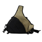 CADEN Triangle Tscope Sling Shoulder Cross Digital Camera Bags Case Soft Bag with Rain Cover for Canon Nikon Sony K1, Size: 36*31*15cm (Army Green)