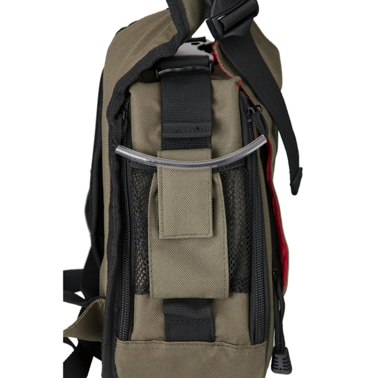 CADEN Triangle Tscope Sling Shoulder Cross Digital Camera Bags Case Soft Bag with Rain Cover for Canon Nikon Sony K1, Size: 36*31*15cm (Army Green)