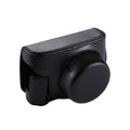 Full Body Camera PU Leather Camera Bag with Strap for Panasonic Lumix GF7 / GF8 / GF9 (12-32mm / 14-42mm Lens)(Black)