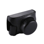 Full Body Camera PU Leather Camera Bag with Strap for Panasonic Lumix GF7 / GF8 / GF9 (12-32mm / 14-42mm Lens)(Black)
