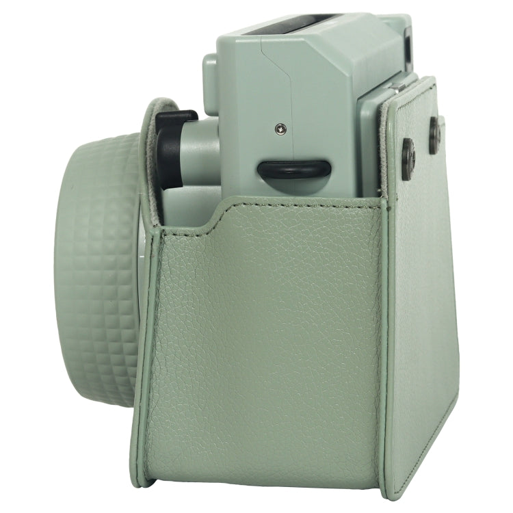 For FUJIFILM Instax WIDE 400 Full Body Leather Bag with Shoulder Strap (Green)
