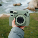 For FUJIFILM Instax WIDE 400 Full Body Leather Bag with Shoulder Strap (Green)