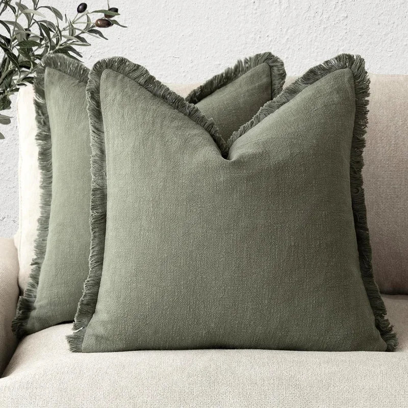 Elegant pillow covers made of cotton-linen for stylish decoration
