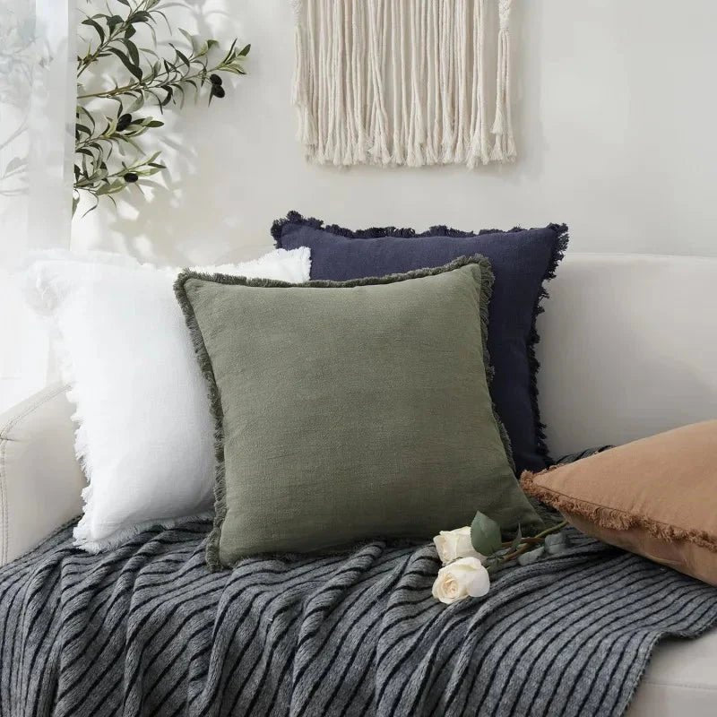 Elegant pillow covers made of cotton-linen for stylish decoration