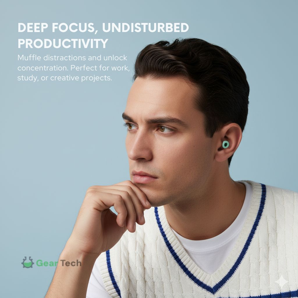 AuraCalm™ Harmony | Reusable Noise Cancelling Earplugs for Sleeping, Focus and Noise Sensitivity