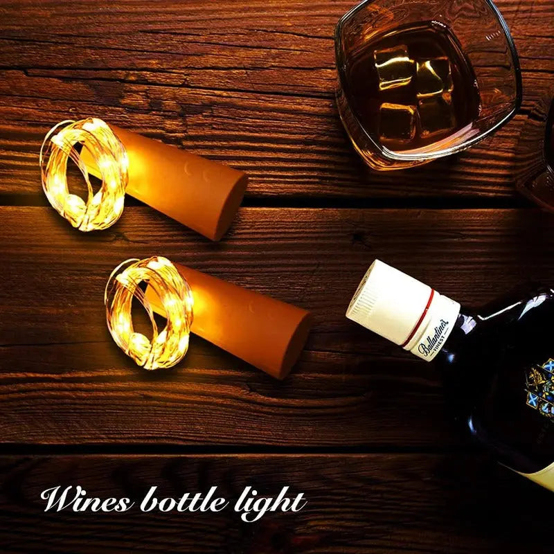 DIY Bottle Light with Cork – 20 LED Light Chain for Bottles in Warm White