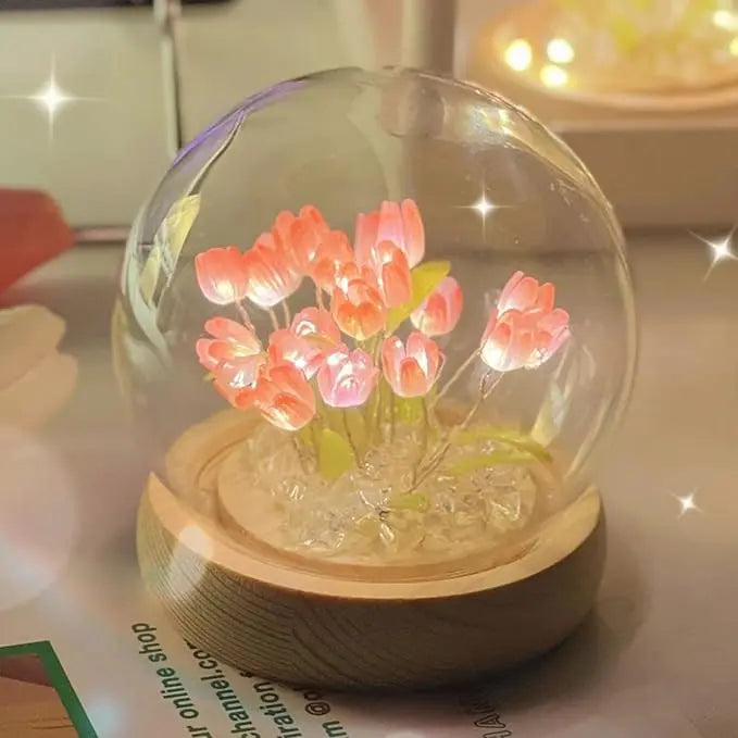 DIY Glass Tulip Globe Lamp