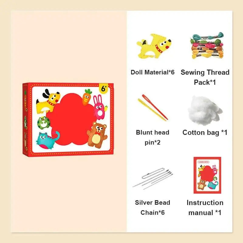 DIY sewing kit for children – Creative crafting with cute animal motifs